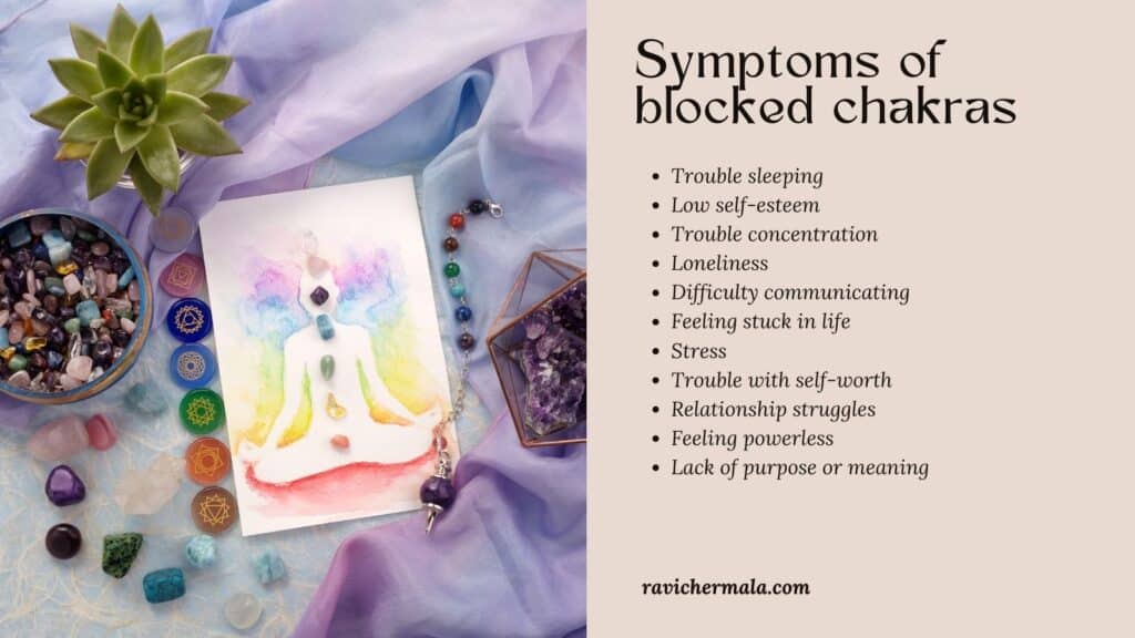 symptoms of blocked chakras