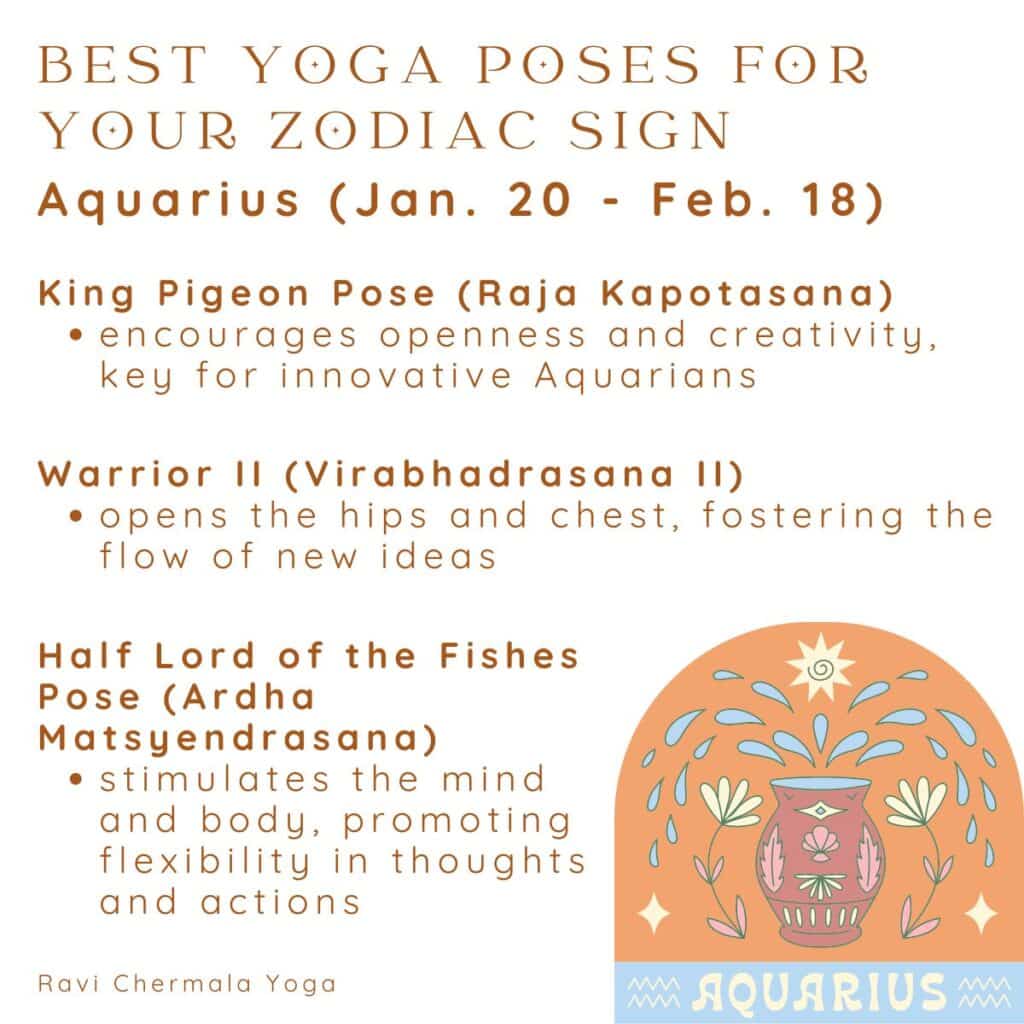 best yoga poses for aquarius zodiac sign