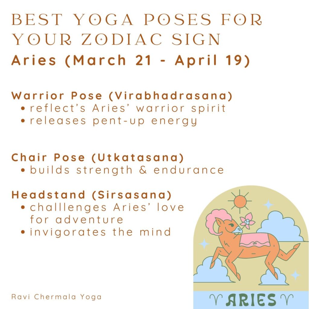 best yoga poses for aries zodiac sign