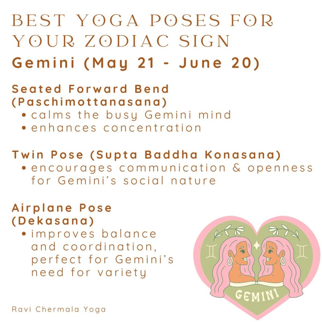 best yoga poses for gemini zodiac sign