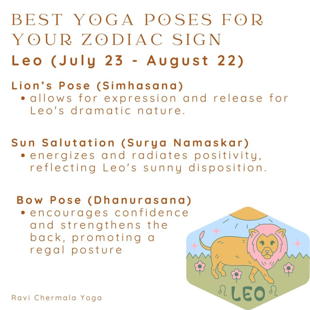 best yoga poses for leo zodiac sign