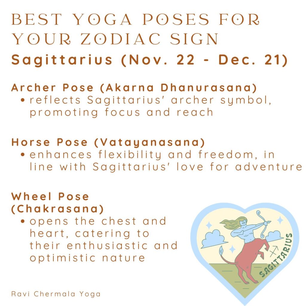 best yoga poses for sagittarius zodiac sign