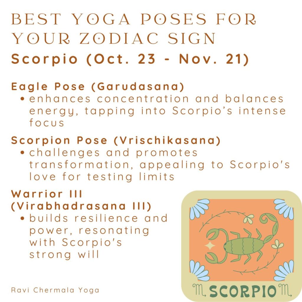 best yoga poses for scorpio zodiac sign