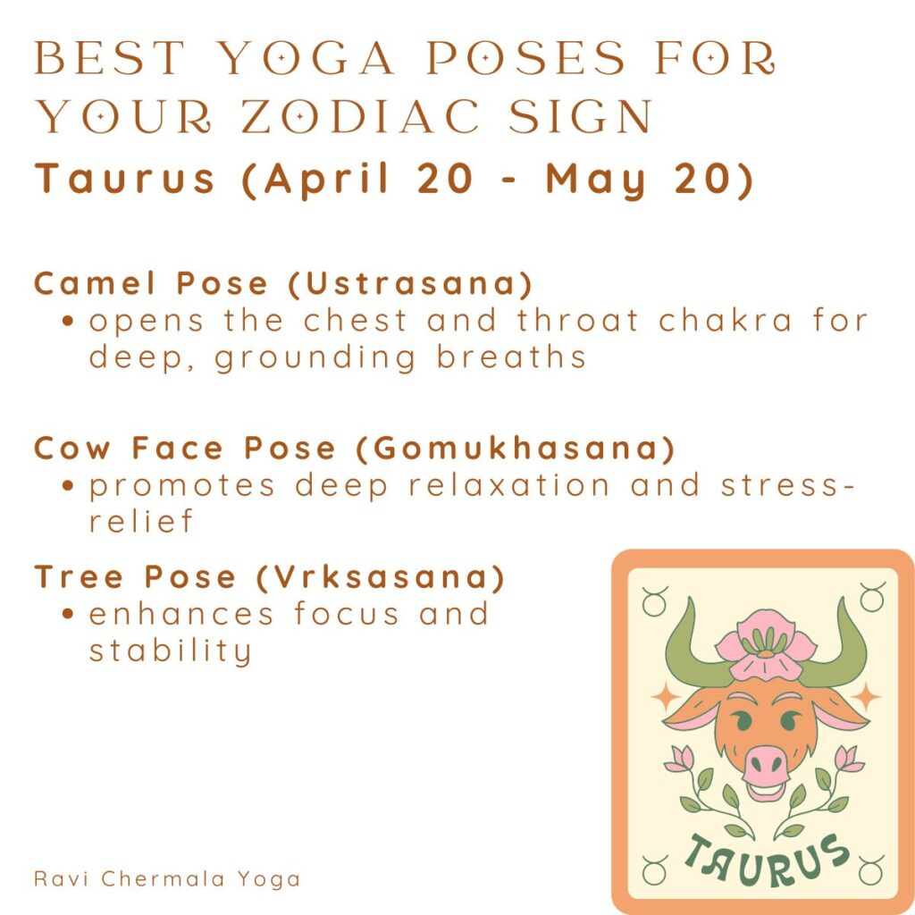 best yoga poses for taurus zodiac sign